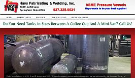 Hays Tanks' website by Web-Rx Consulting
